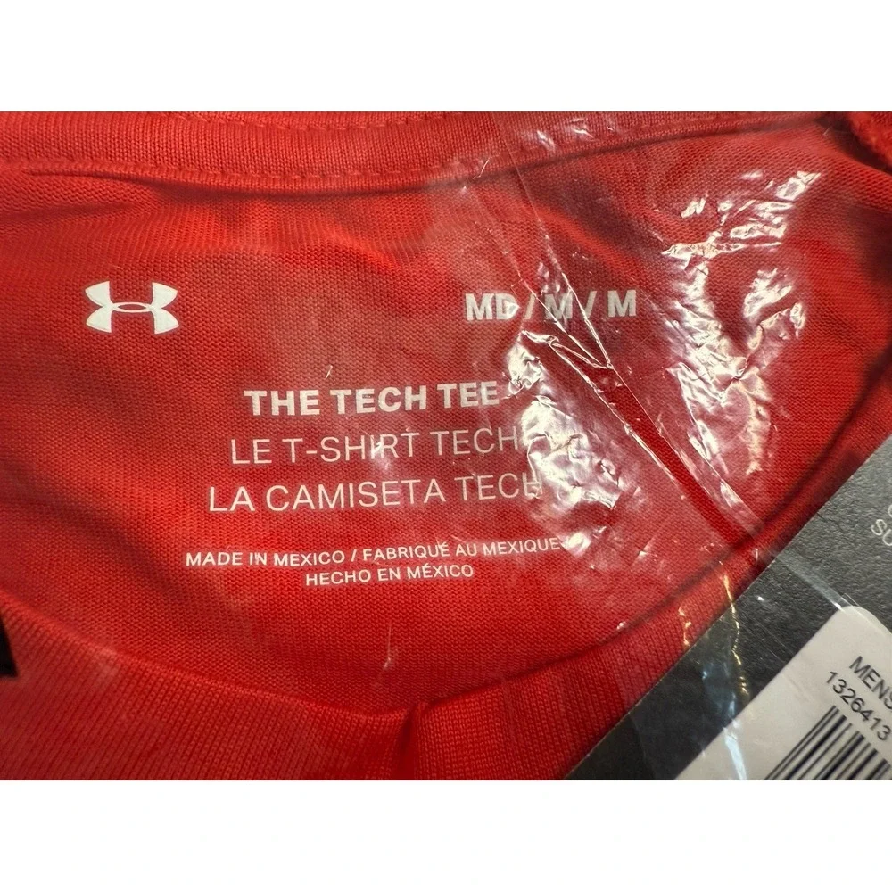 UNDER‎ ARMOUR  MENS Medium RED TECH   T SHIRT   NEW W/ TAGS